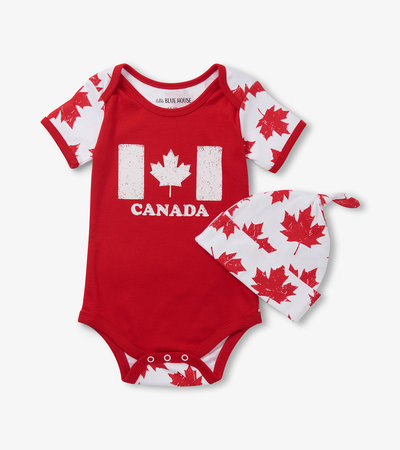 Canada Baby Bodysuit & Hat