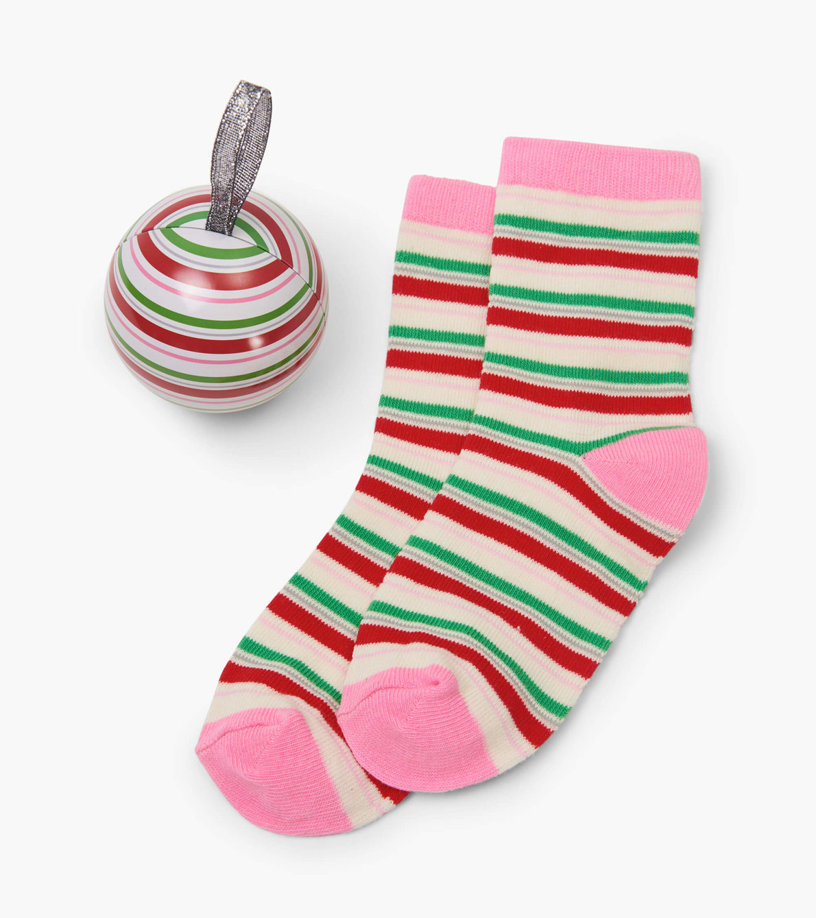 View larger image of Candy Cane Stripe Kids Socks In Balls
