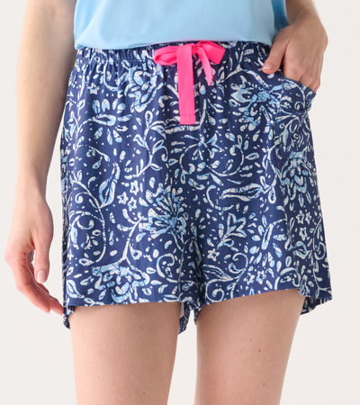 Capelton Road Women's Batik Flowers Pajama Shorts