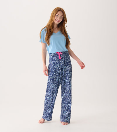 Ensemble de pyjama t-shirt et pantalon interchangeables pour femme - Batik floral