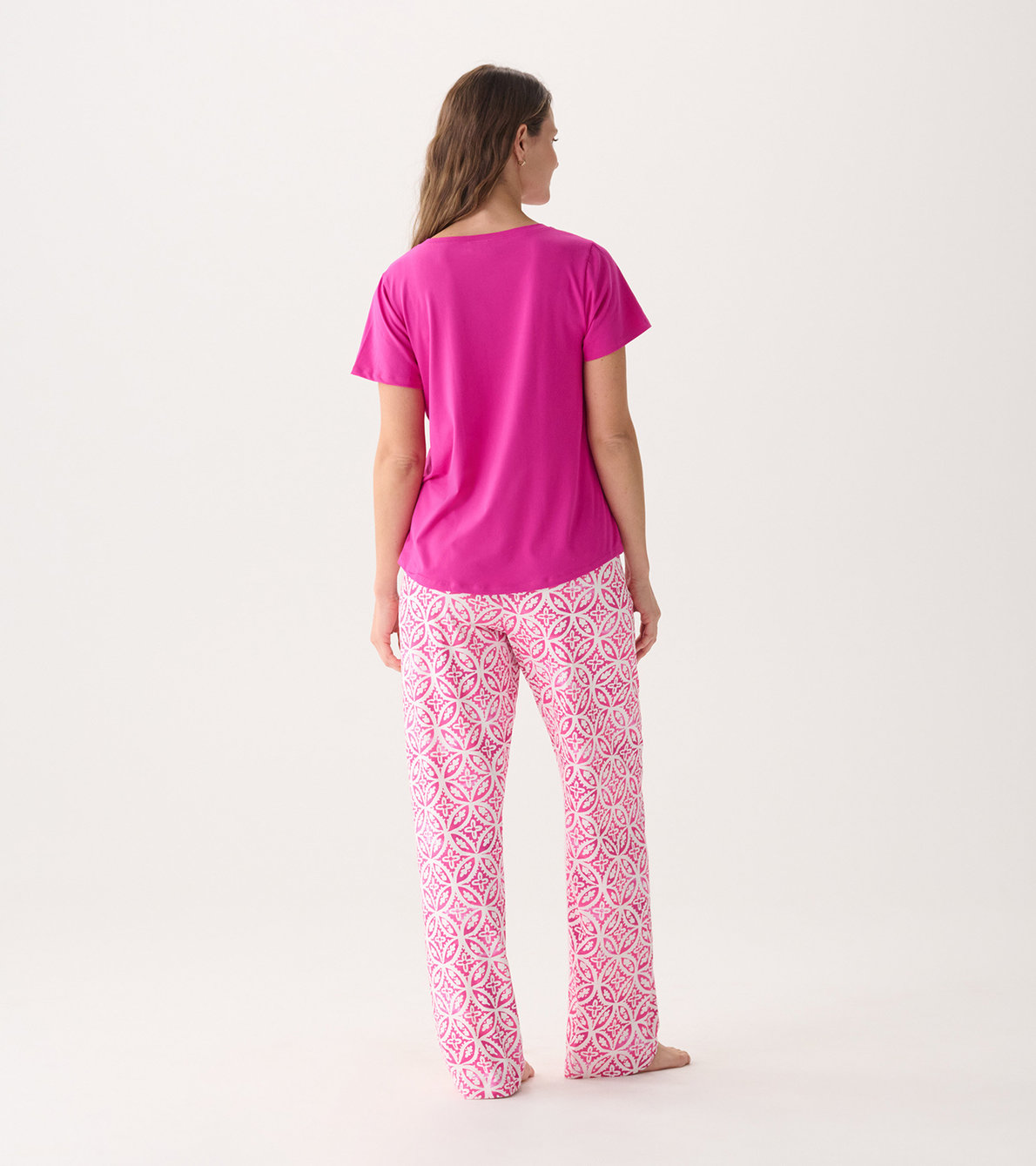 View larger image of Capelton Road Women's Pink Lotus T-Shirt and Pants