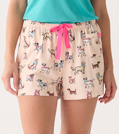 Capelton Road Women's Cute Pups Pajama Shorts
