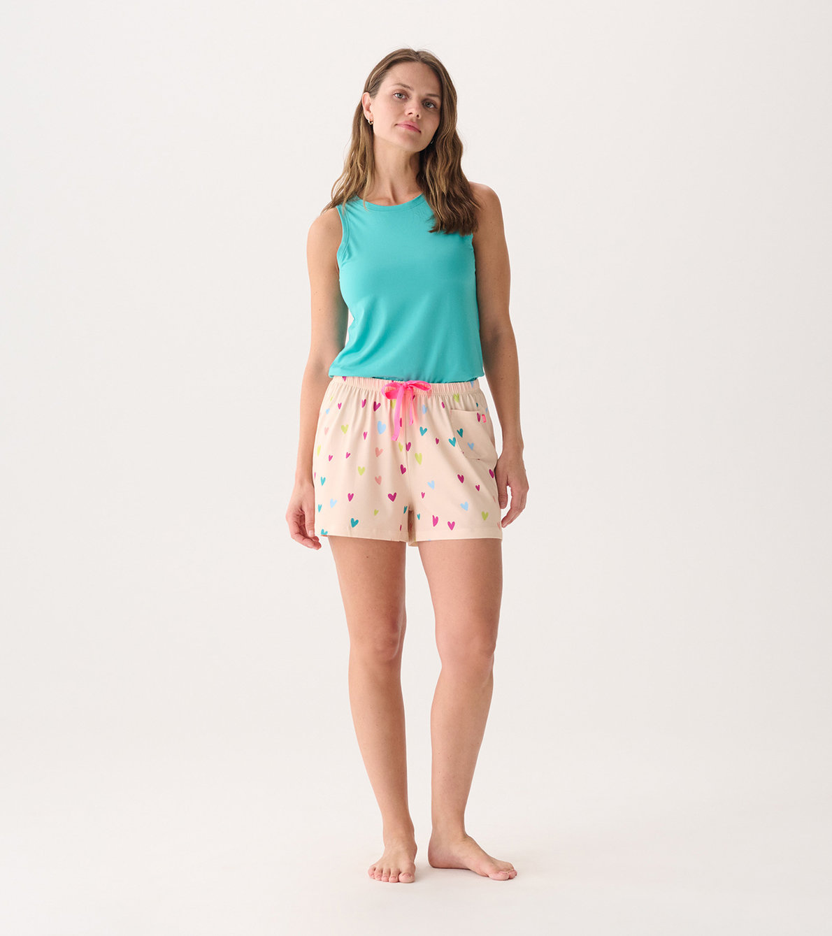 View larger image of Capelton Road Women's Jelly Bean Hearts Pajama Shorts