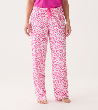 Pantalon de pyjama et son sac – Lotus roses d’inspiration mandala