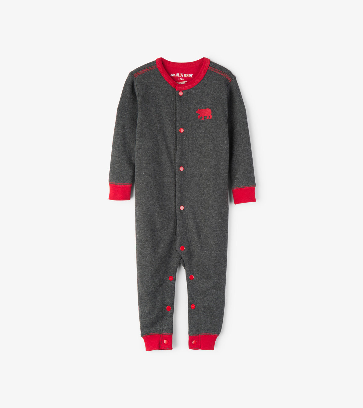 View larger image of Charcoal Bear Naked Baby Union Suit