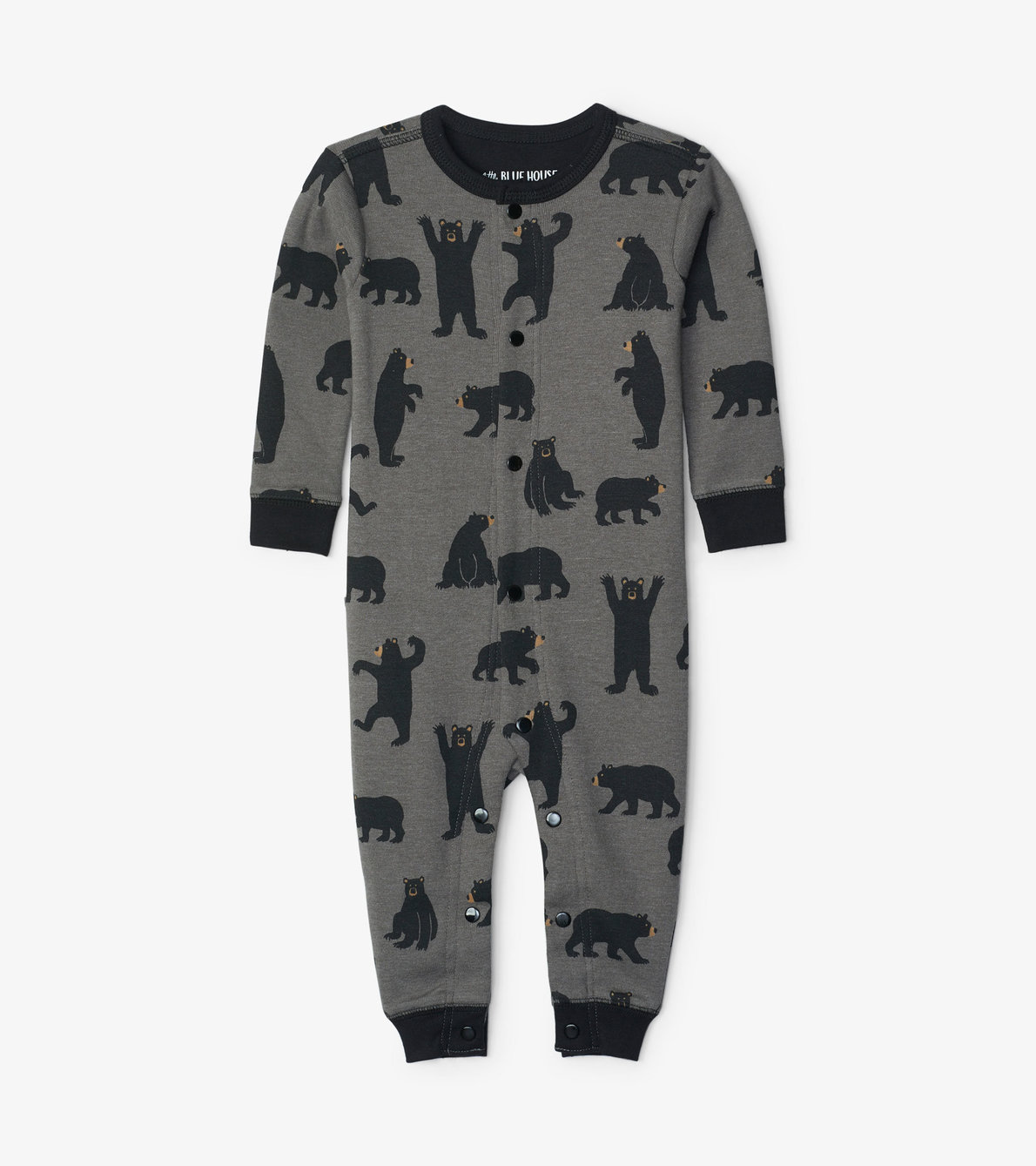 Agrandir l'image de Combinaisons pour bébé – Ours noirs sur gris anthracite