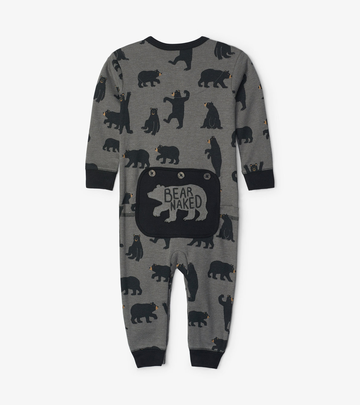 Agrandir l'image de Combinaisons pour bébé – Ours noirs sur gris anthracite