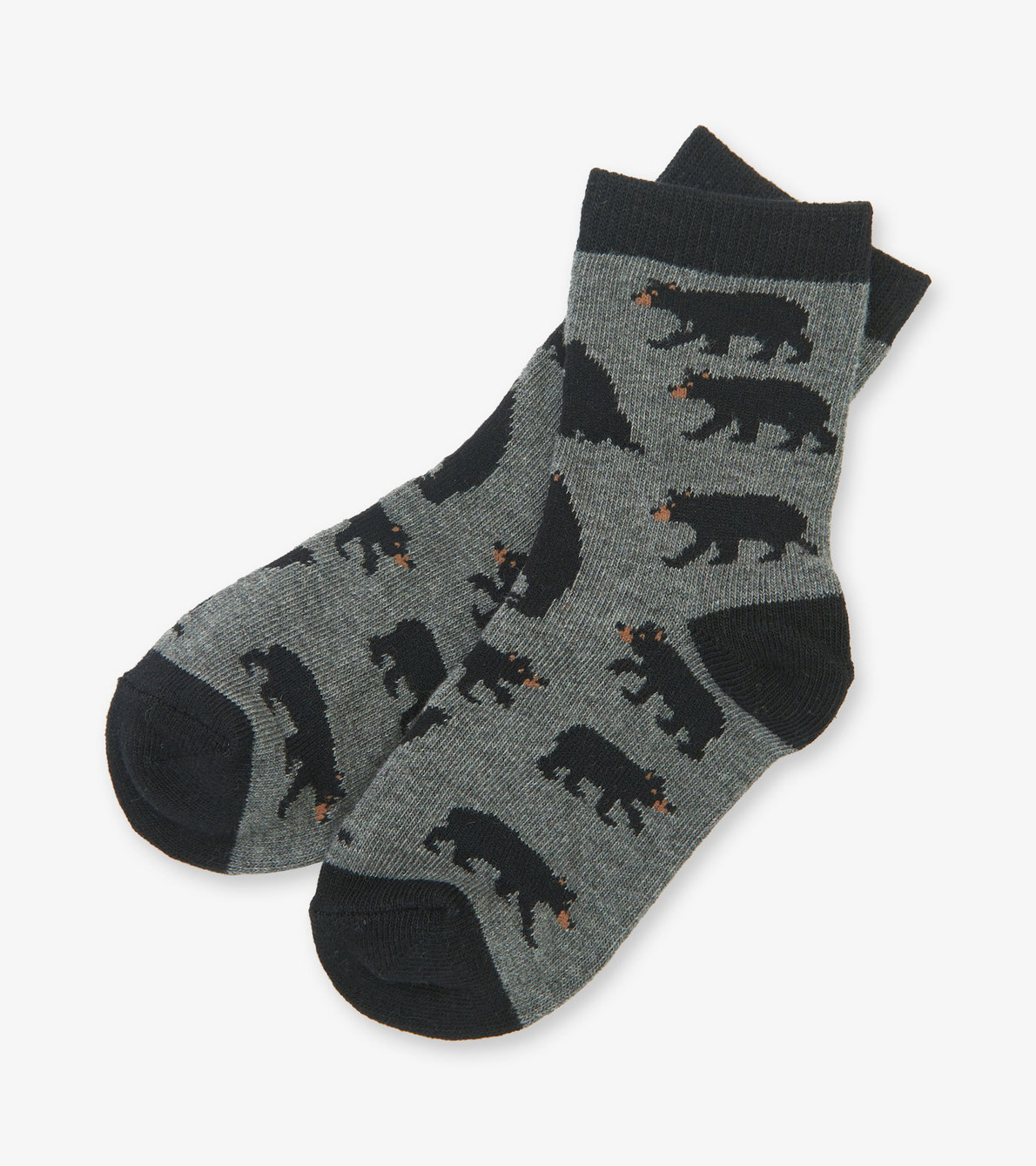 View larger image of Charcoal Bears Kids Crew Socks