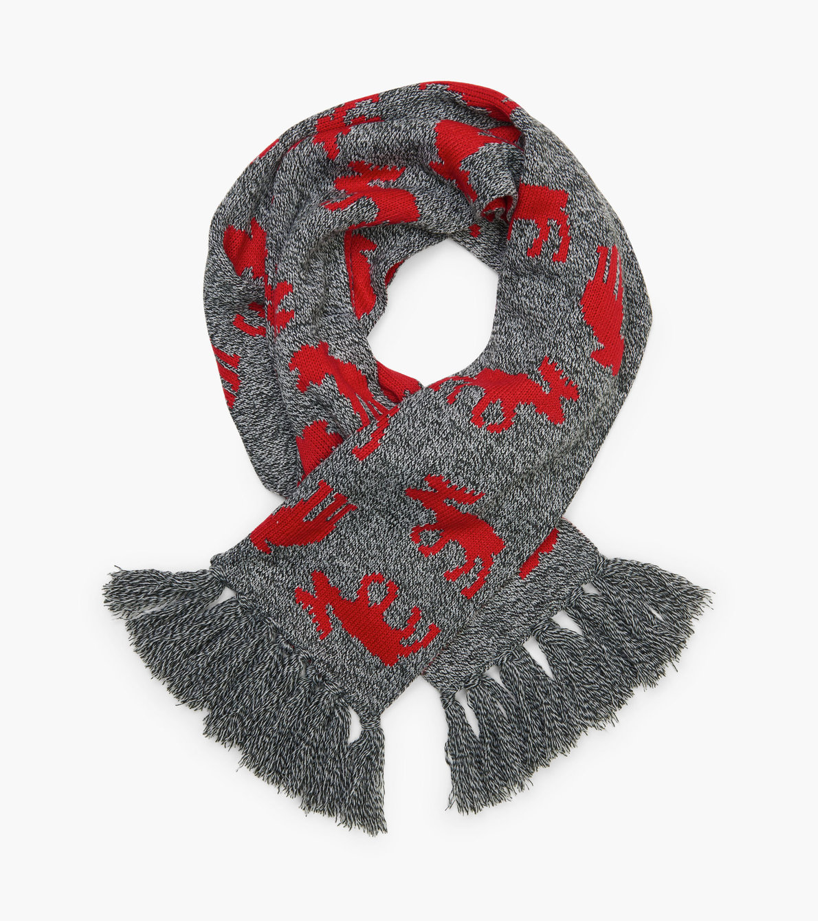 View larger image of Charcoal Moose Adult Heritage Scarf