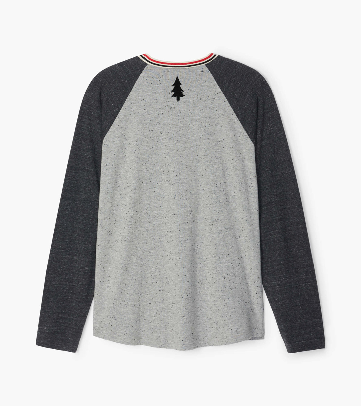 Agrandir l'image de T-shirt à manches longues raglan pour enfant, collection Heritage – Orignal sur gris anthracite