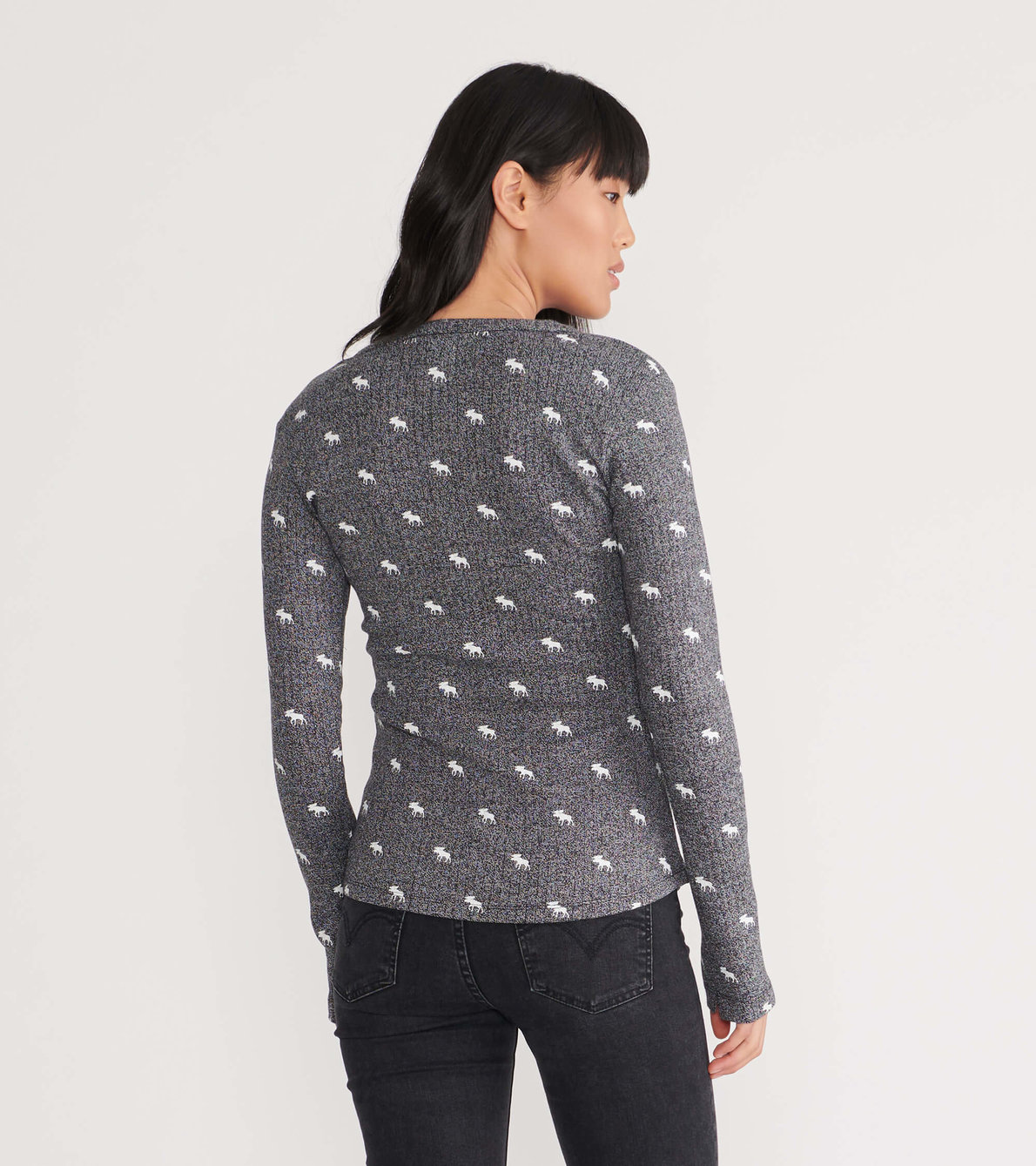 View larger image of Charcoal Moose Women's Heritage Henley