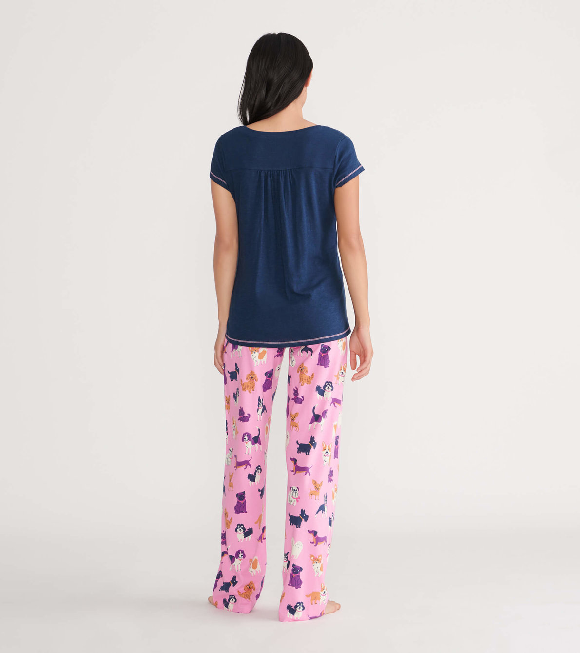 View larger image of Cheerful Dogs Women's Tee and Pants Pajama Separates