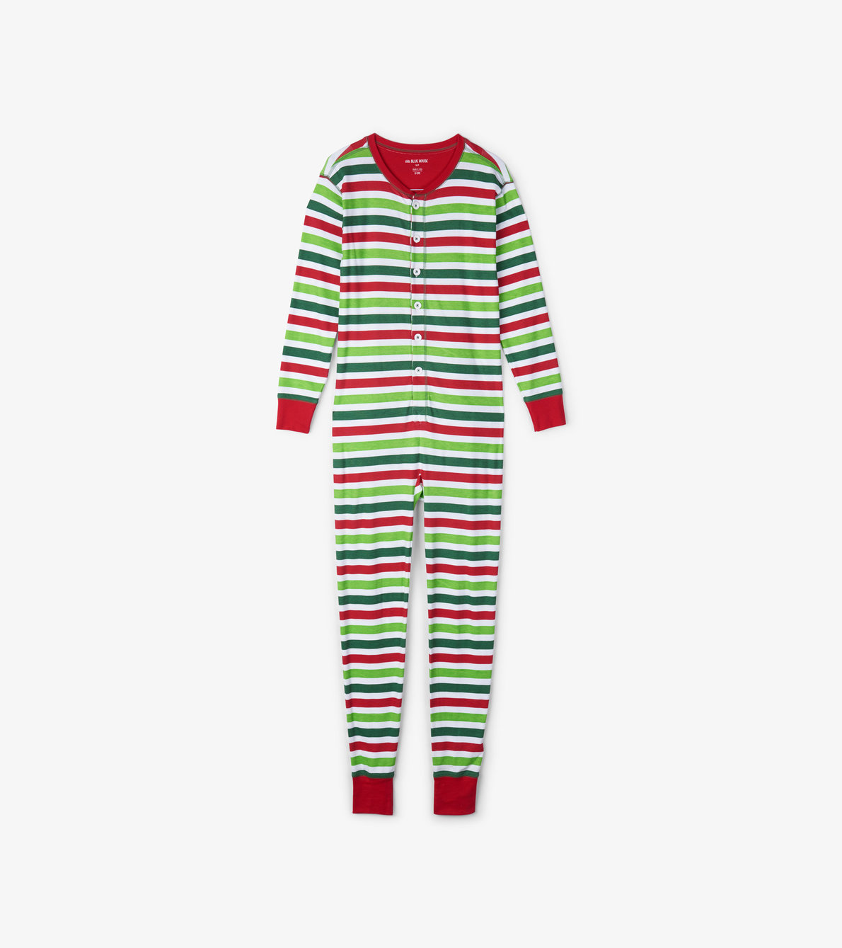 View larger image of Christmas Stripe Adult Union Suit