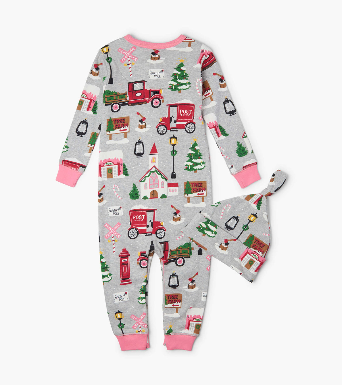 View larger image of Christmas Village Baby Coverall with Hat
