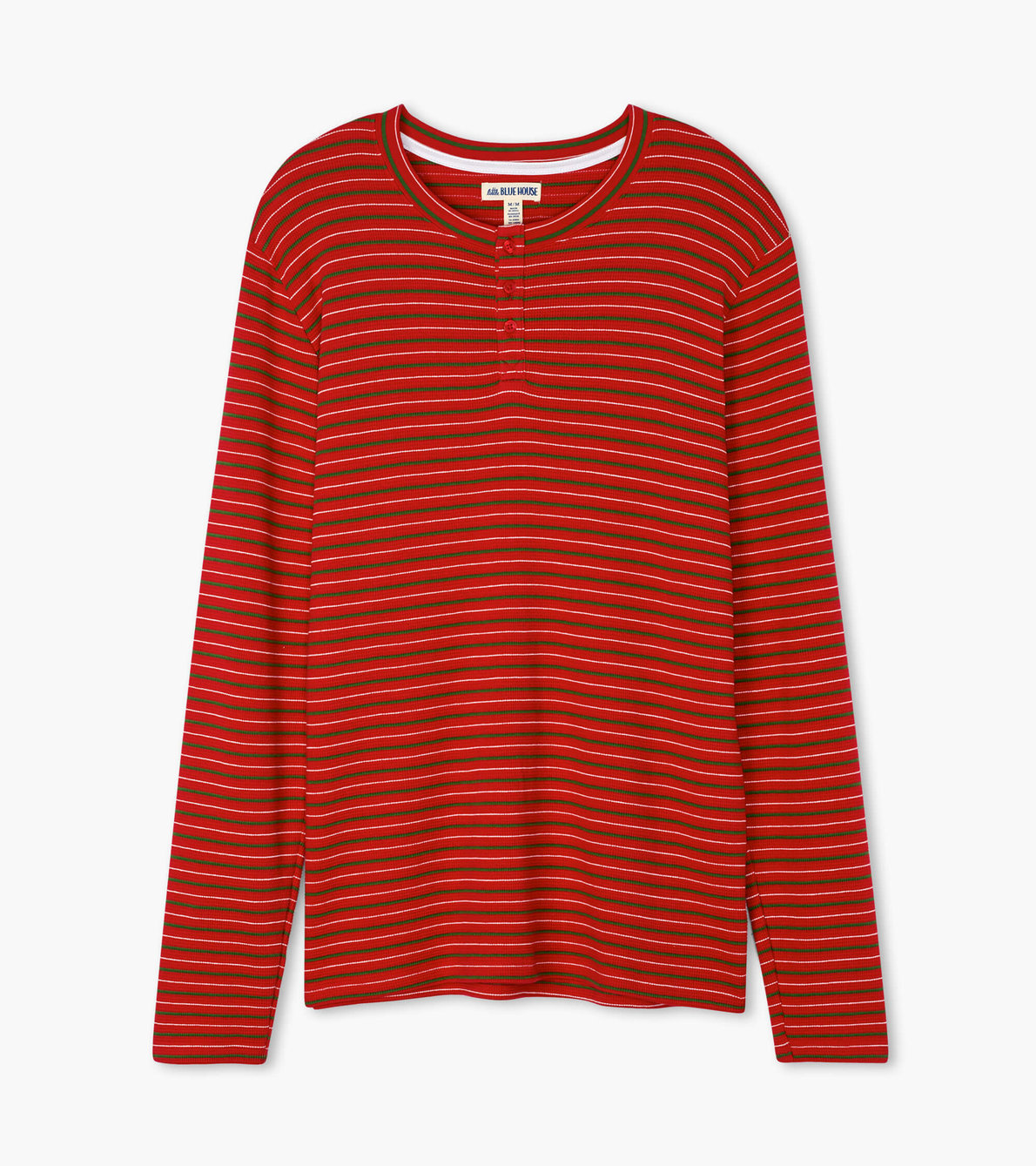 View larger image of Christmas Village Stripe Men's Waffle Henley