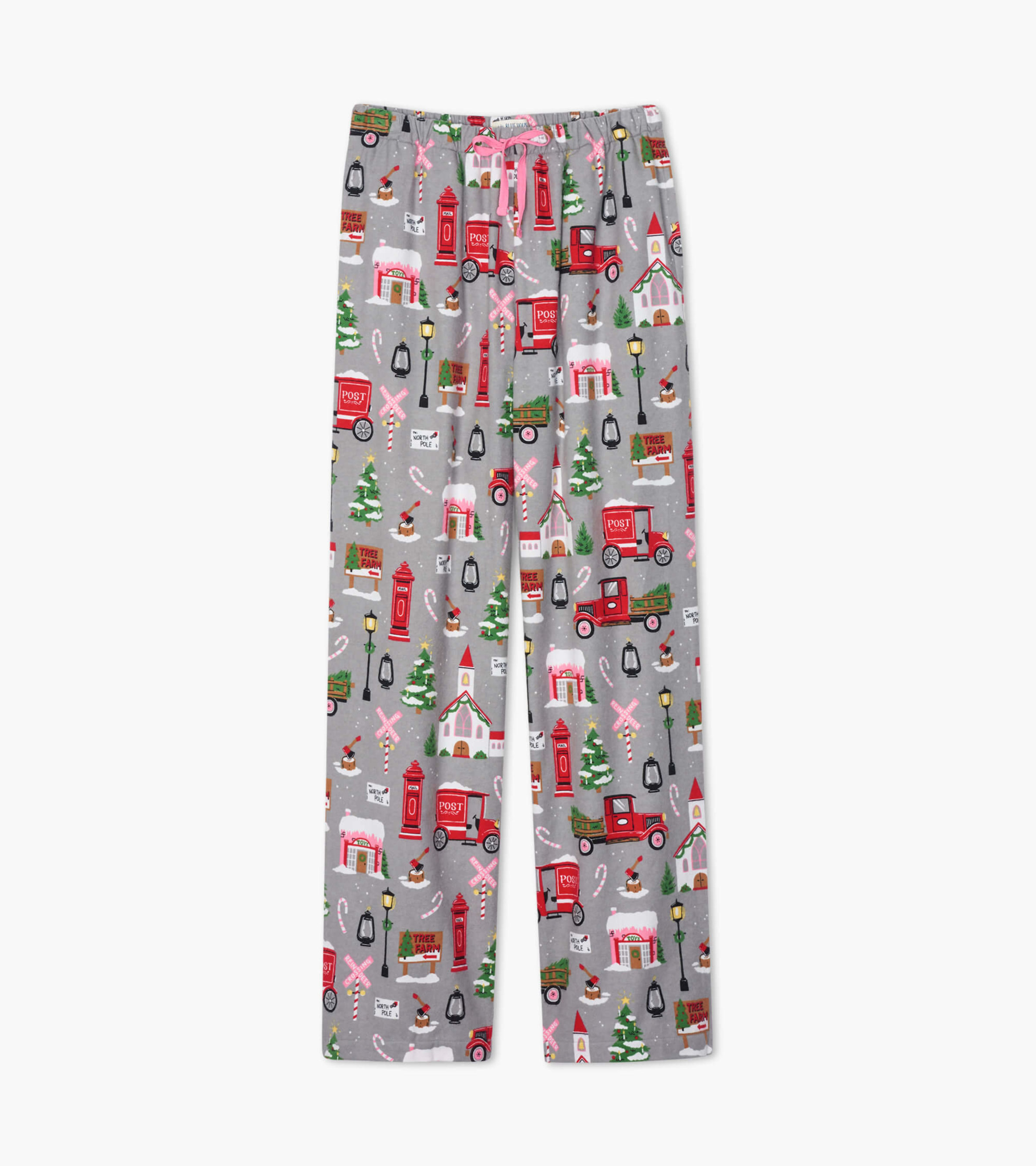 Christmas Village Women's Flannel Pajama Pants - Little Blue House US