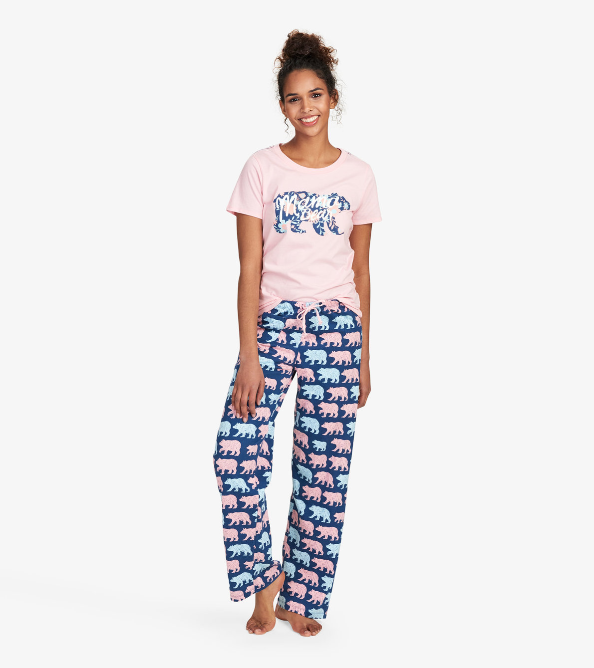 View larger image of Cottage Bears Women's Tee and Pants Pajama Separates