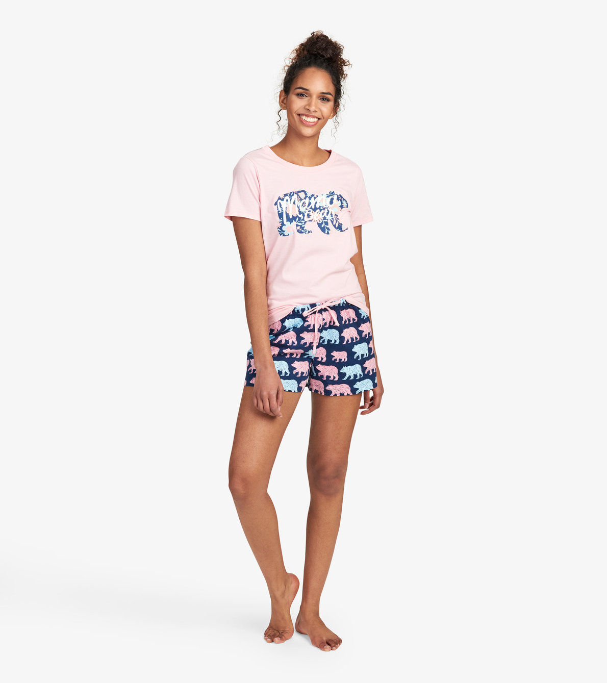 View larger image of Cottage Bears Women's Tee and Shorts Pajama Separates