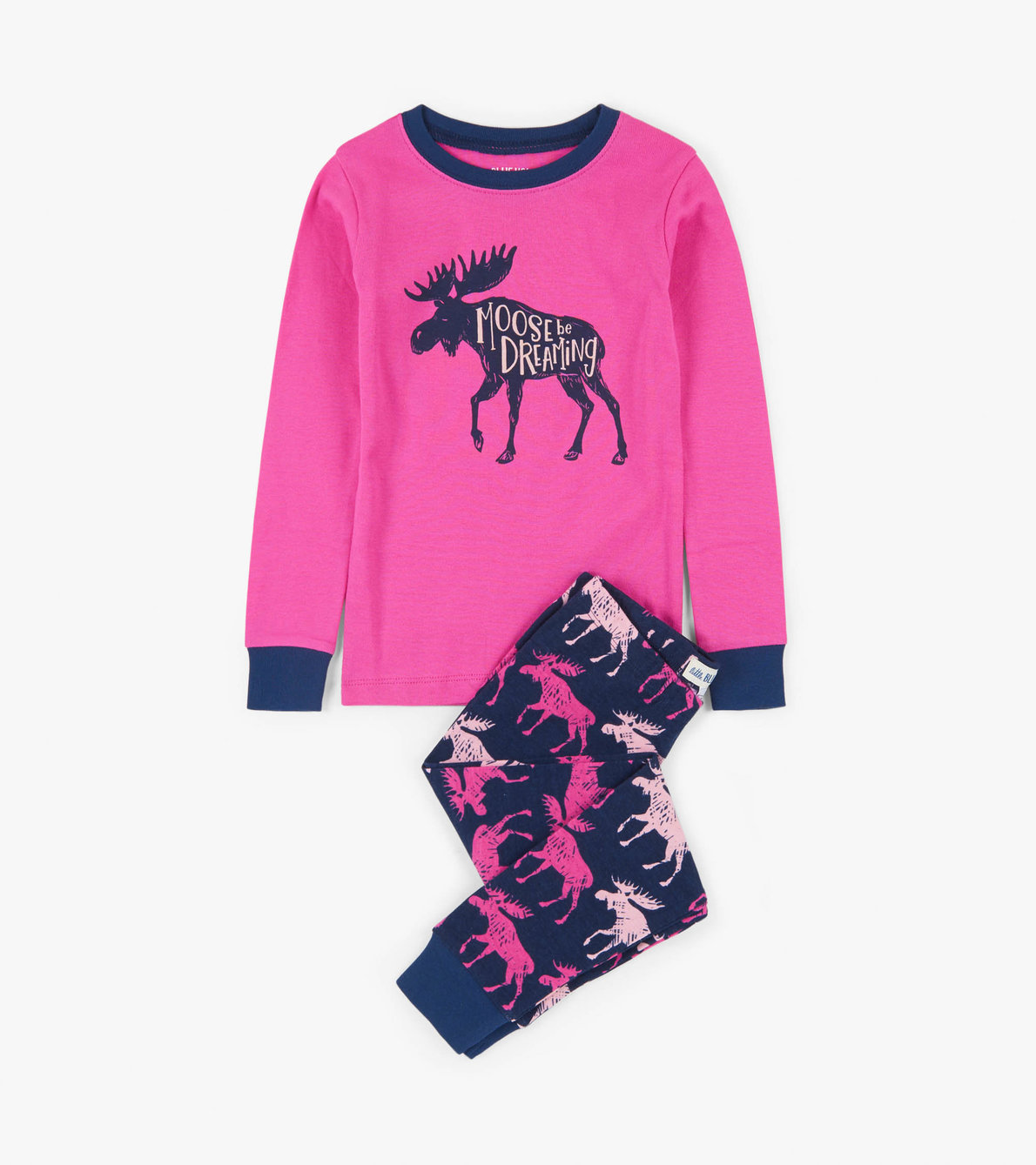 View larger image of Cottage Moose Kids Appliqué Pajama Set