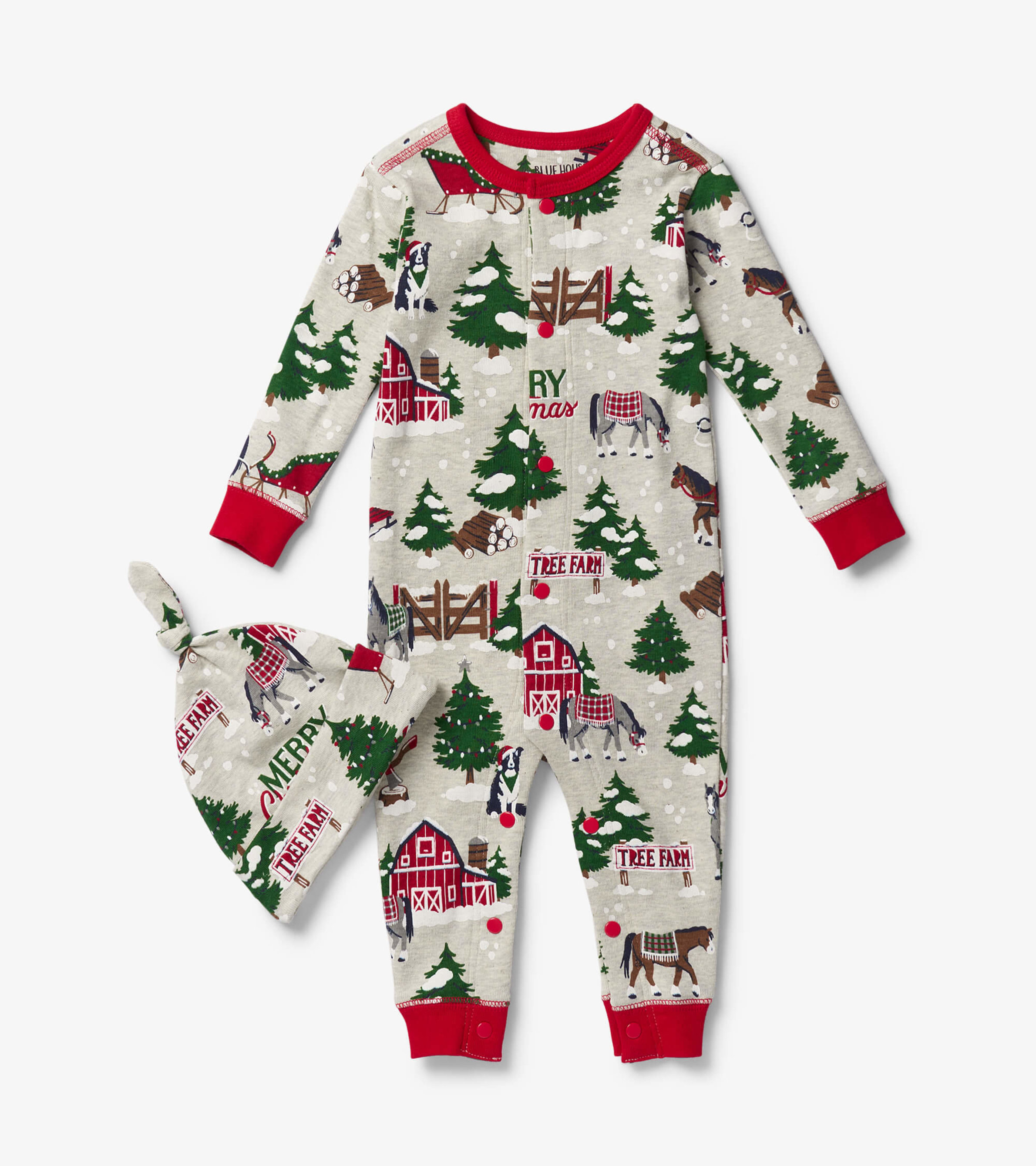 Pyjamas pour la famille - Noël champêtre - Little Blue House CA