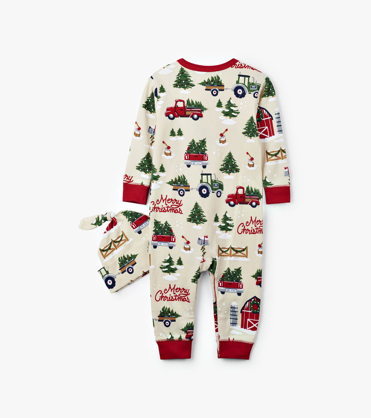 View larger image of Country Christmas Baby Coverall with Hat