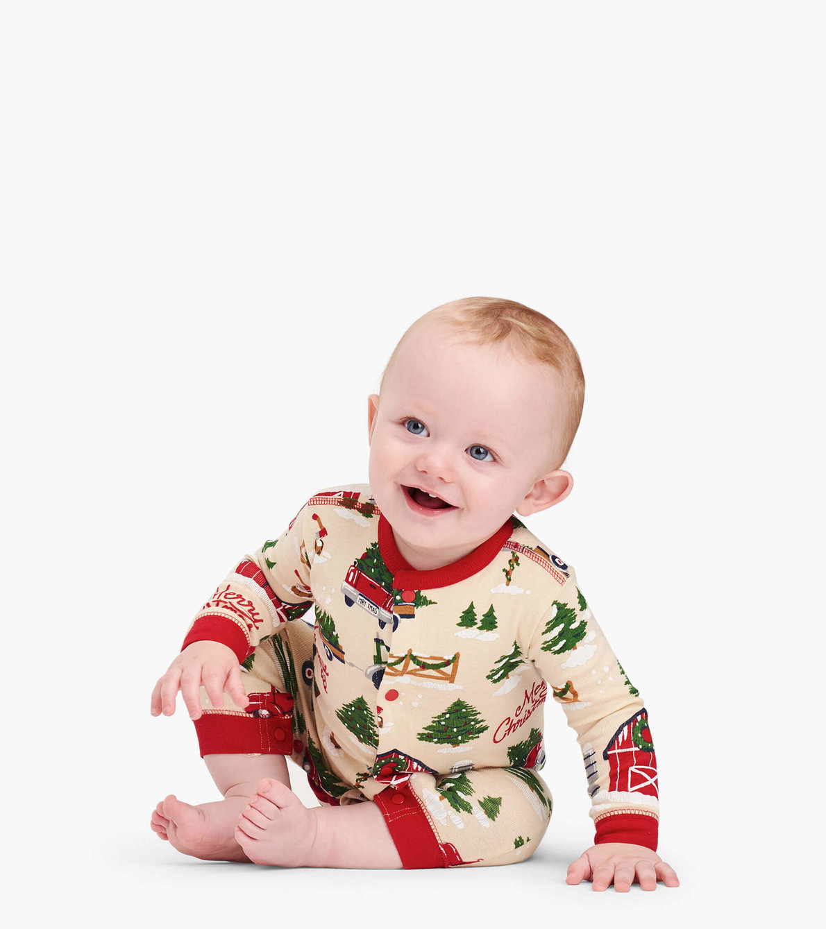 View larger image of Country Christmas Baby Coverall with Hat