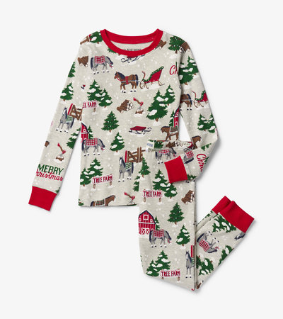 Kids Country Christmas Pajama Set - Little Blue House US