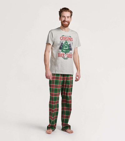 Country Christmas Men's Tee and Pants Pajama Separates
