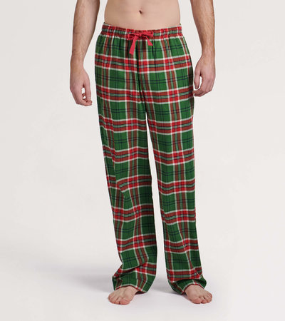 Pantalon de pyjama en flanelle pour homme – Motif écossais de Noël