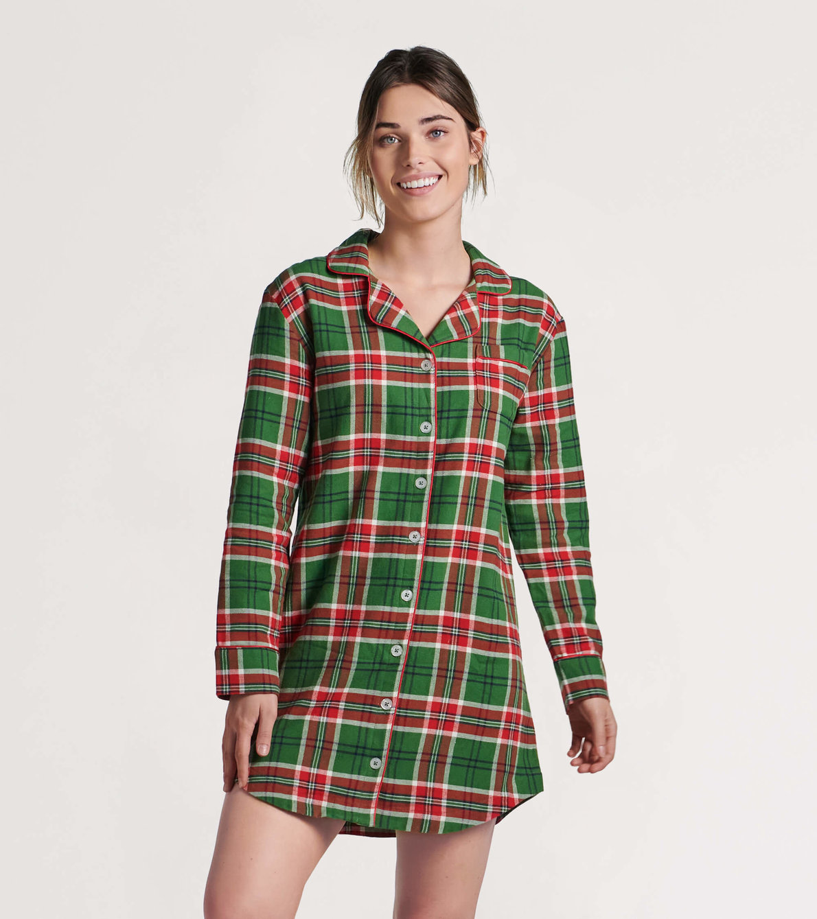 View larger image of Country Christmas Plaid Women's Flannel Nightdress