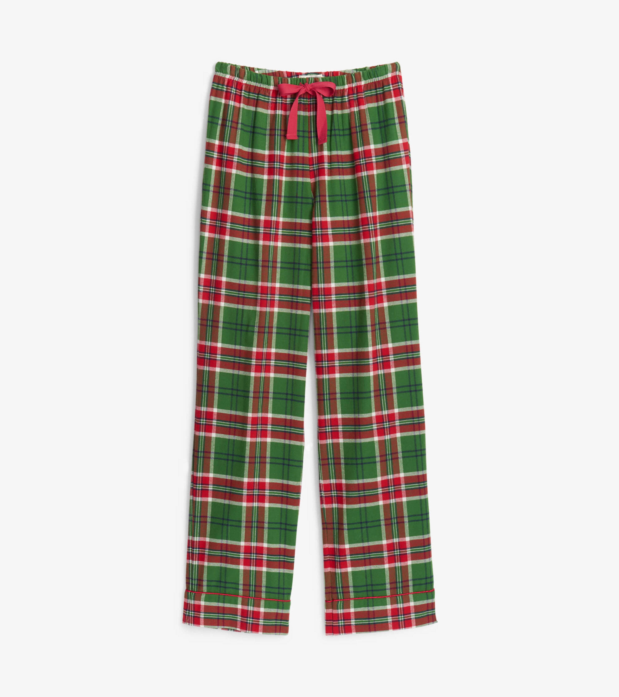 Red Green Plaid Pajama Pants  Women's Cotton Pajama Pants