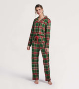 Country Christmas Plaid Women's Flannel Pajama Set