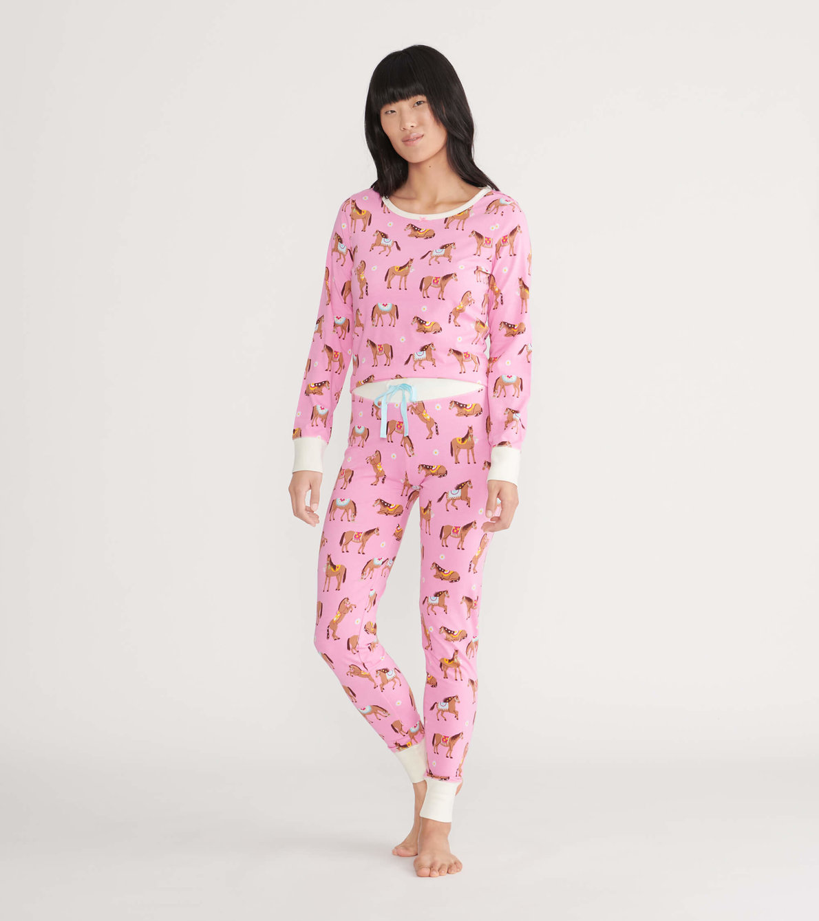 View larger image of Country Horses Women's Jersey Pajama Set