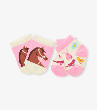 Chaussettes pour bébé (deux paires) – Vie de campagne