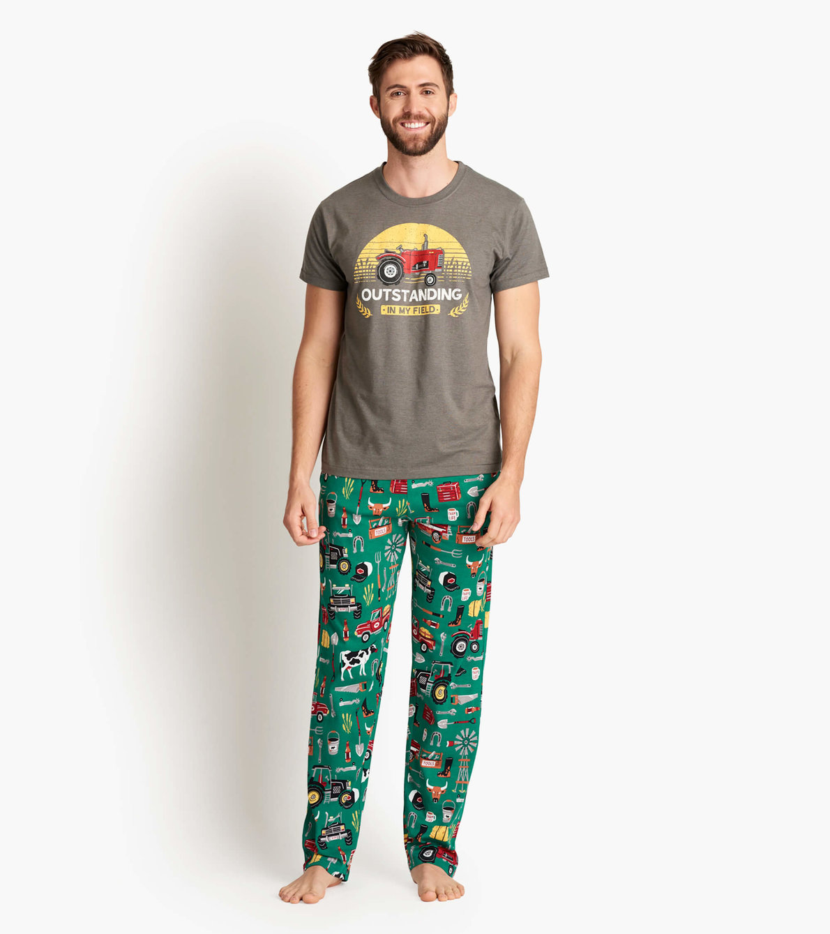 View larger image of Country Living Men's Tee and Pants Pajama Separates