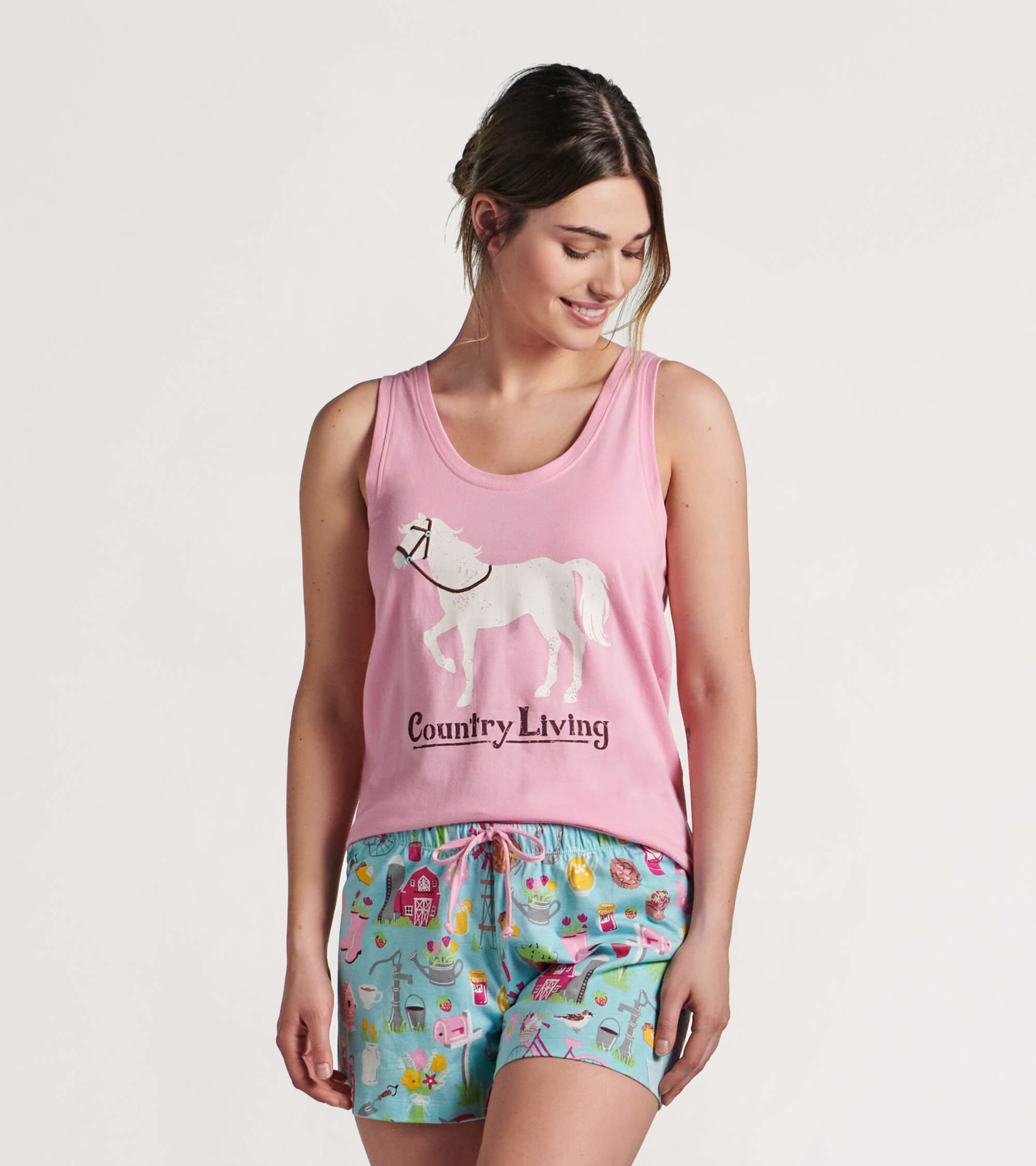 Country Living Women's Pajama Tank - Little Blue House US