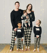 Cream Plaid Family Pajamas