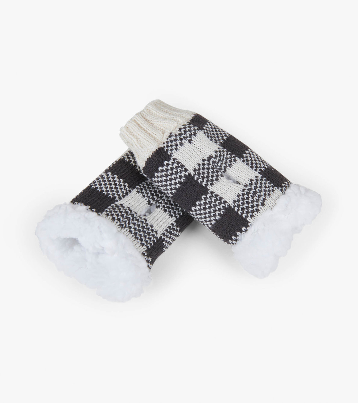 View larger image of Cream Plaid Texting Mittens