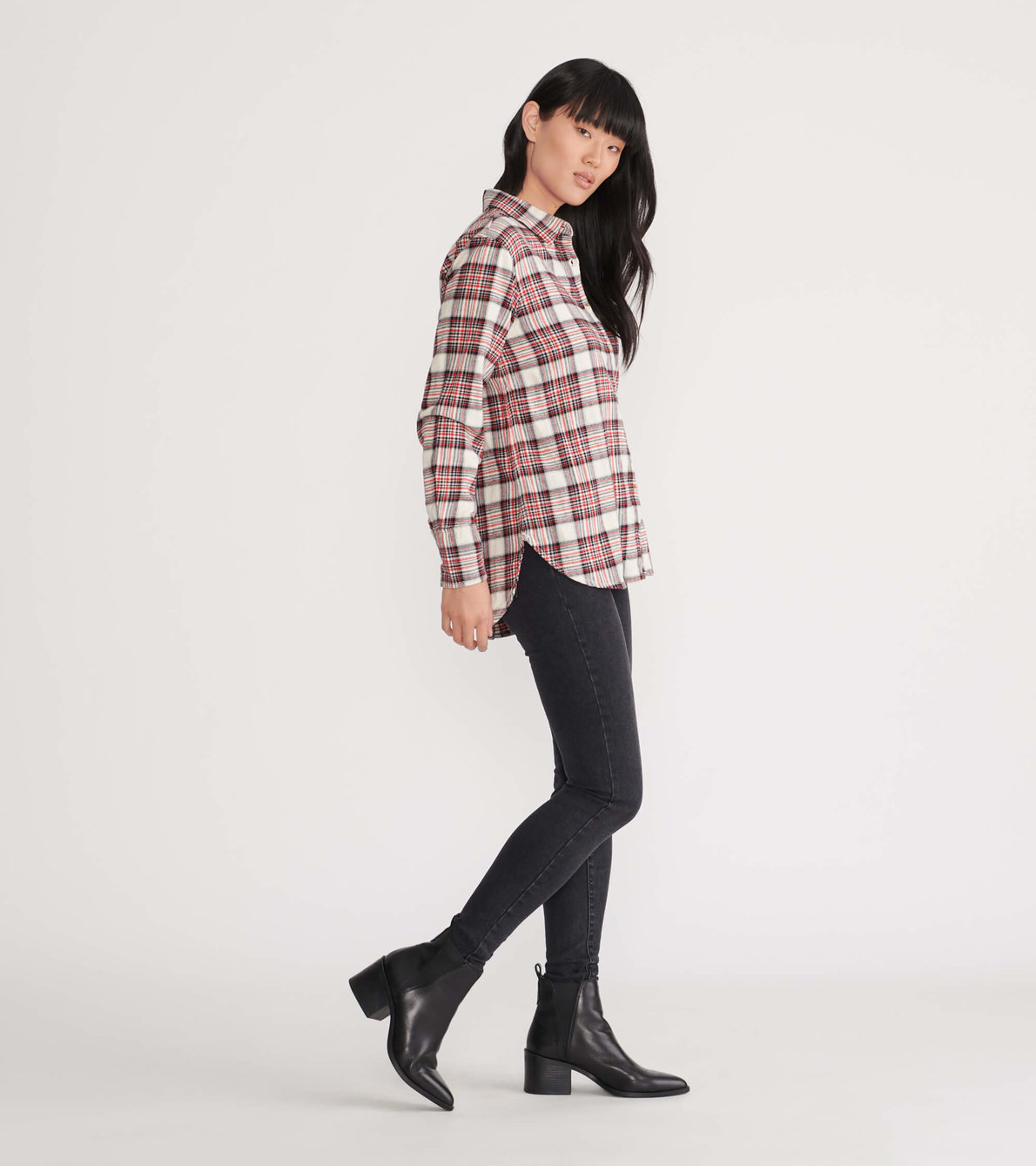 View larger image of Cream Plaid Women's Heritage Flannel Shirt