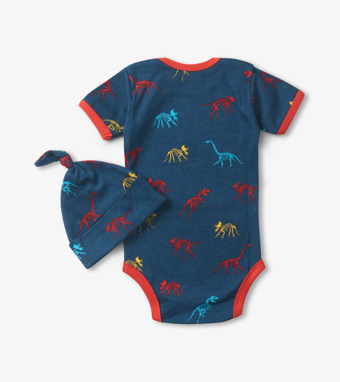 View larger image of Glow in the Dark Dino Bones Baby Bodysuit With Hat