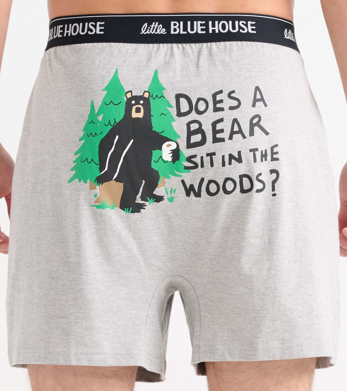 Agrandir l'image de Caleçon boxeur pour homme – Ours « Does A Bear Sit In The Woods? »