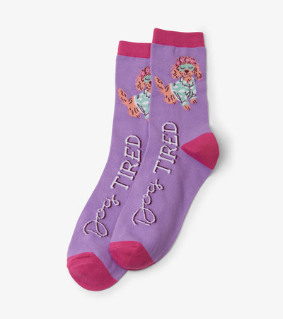 Chaussettes pour femme – Chien « Dog Tired »
