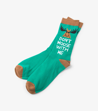 Don't Moose with Me Men's Crew Socks