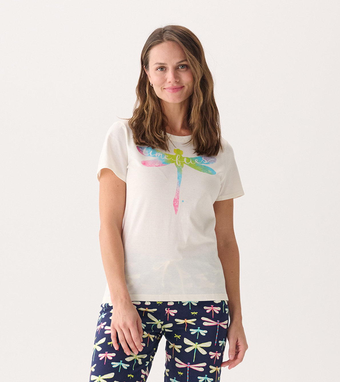 Agrandir l'image de T-shirt de pyjama pour femme – Libellule