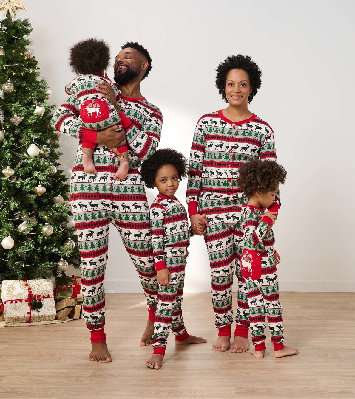 Agrandir l'image de Pyjamas une pièce pour la famille - Wapiti sur motif Fair Isle