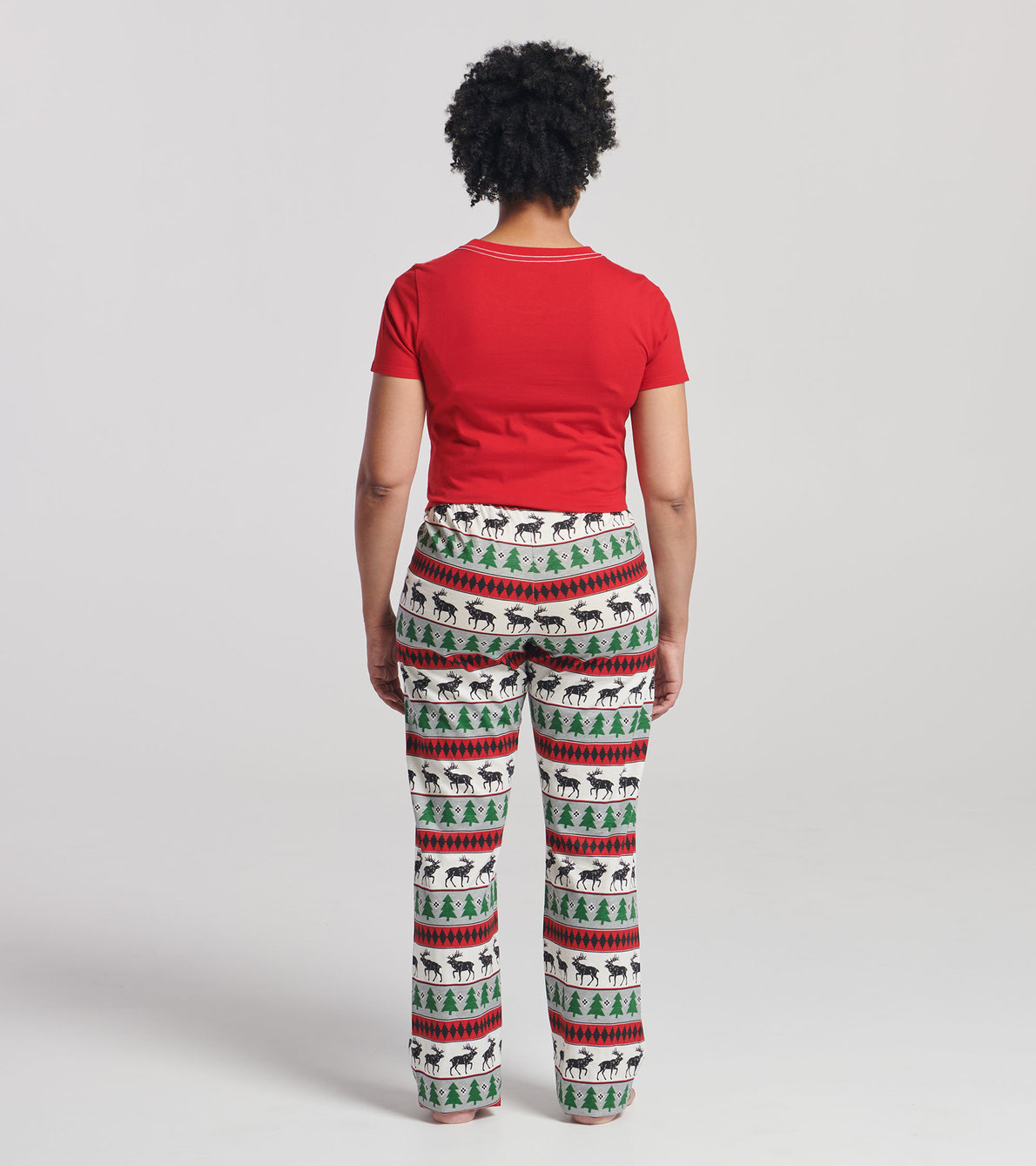View larger image of Elk Fair Isle Women's Tee and Pants Pajama Separates