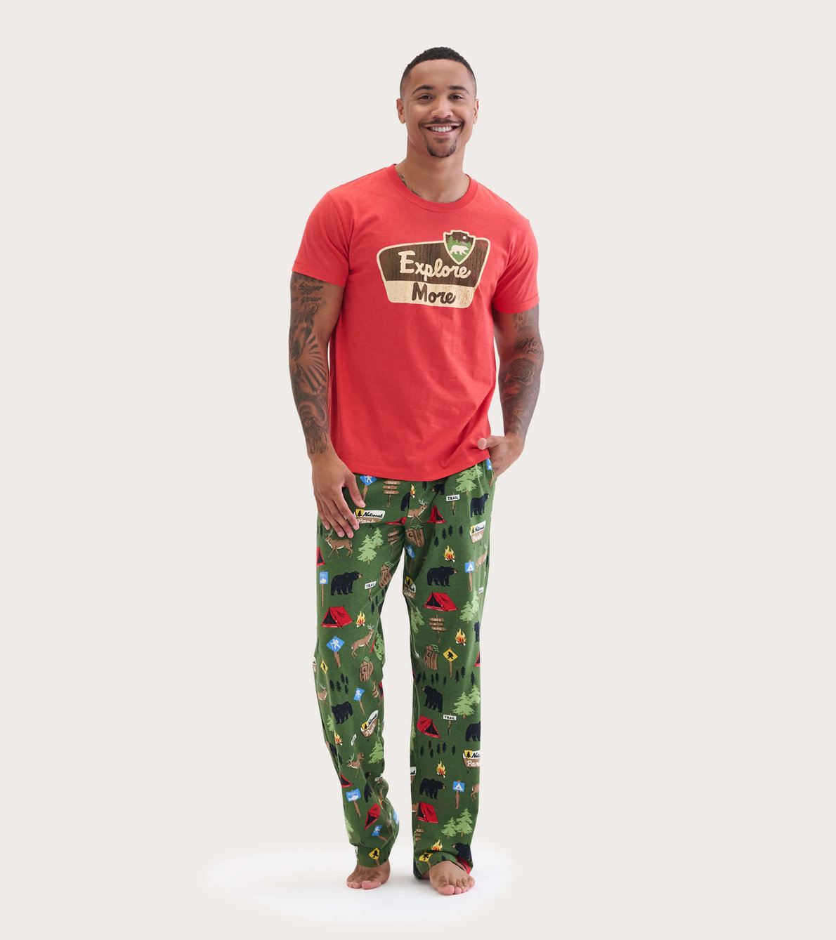 View larger image of Explore More Men's Tee and Pants Pajama Separates