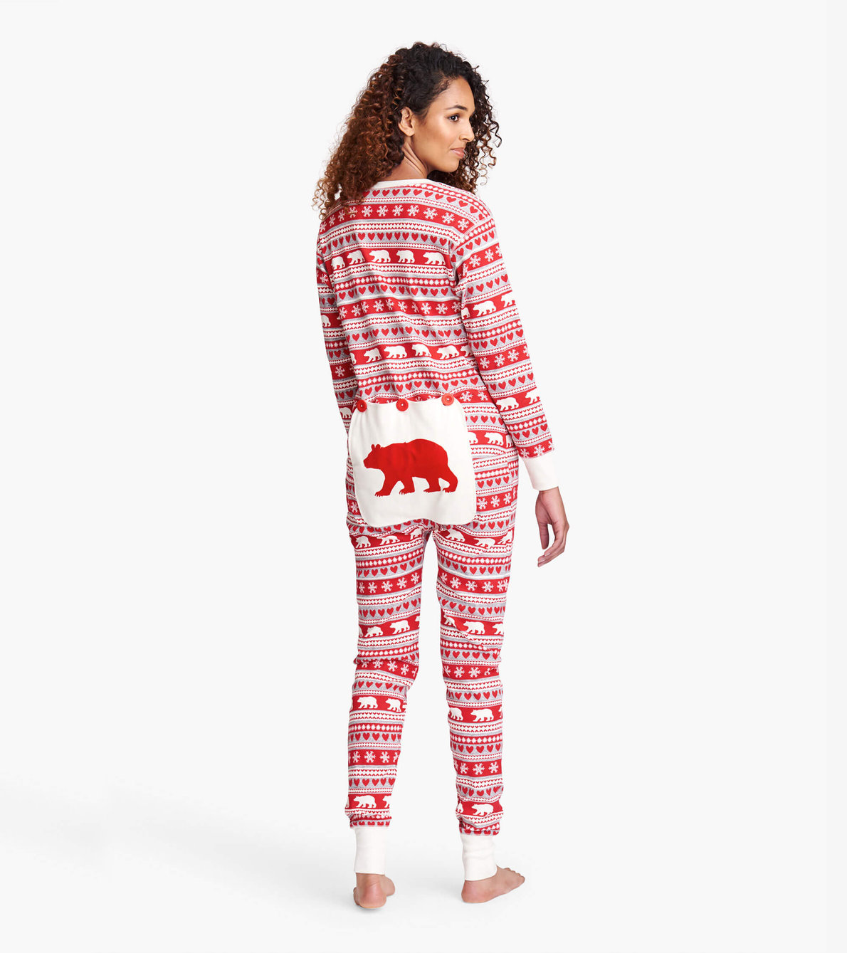 View larger image of Fair Isle Bear Adult Union Suit