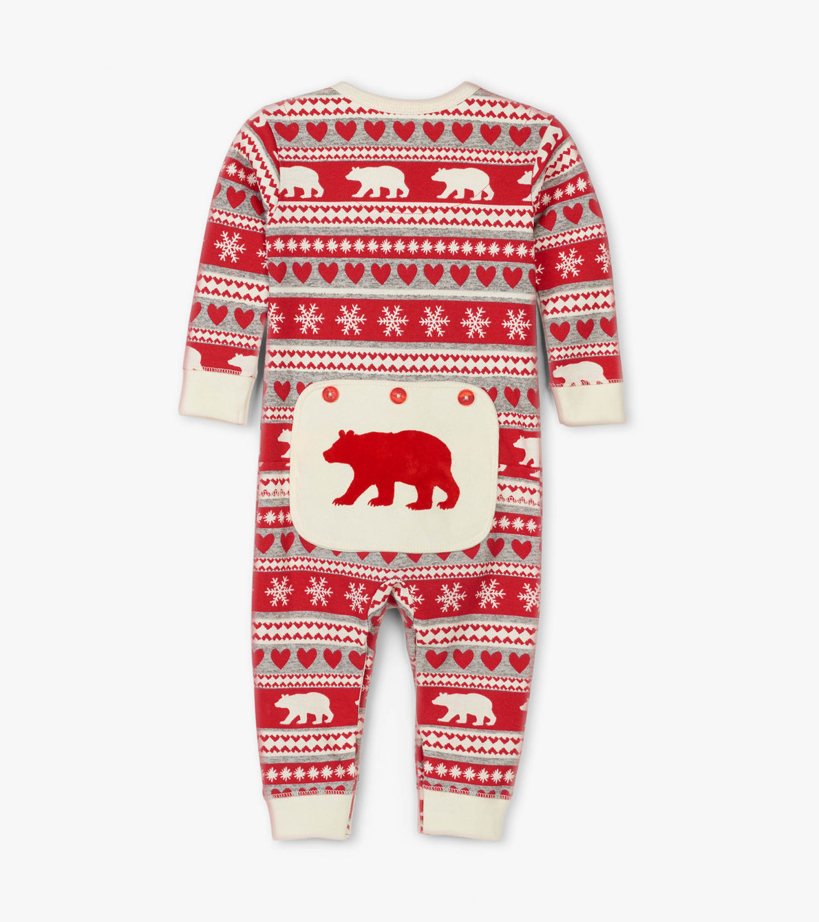 View larger image of Fair Isle Bear Baby Union Suit