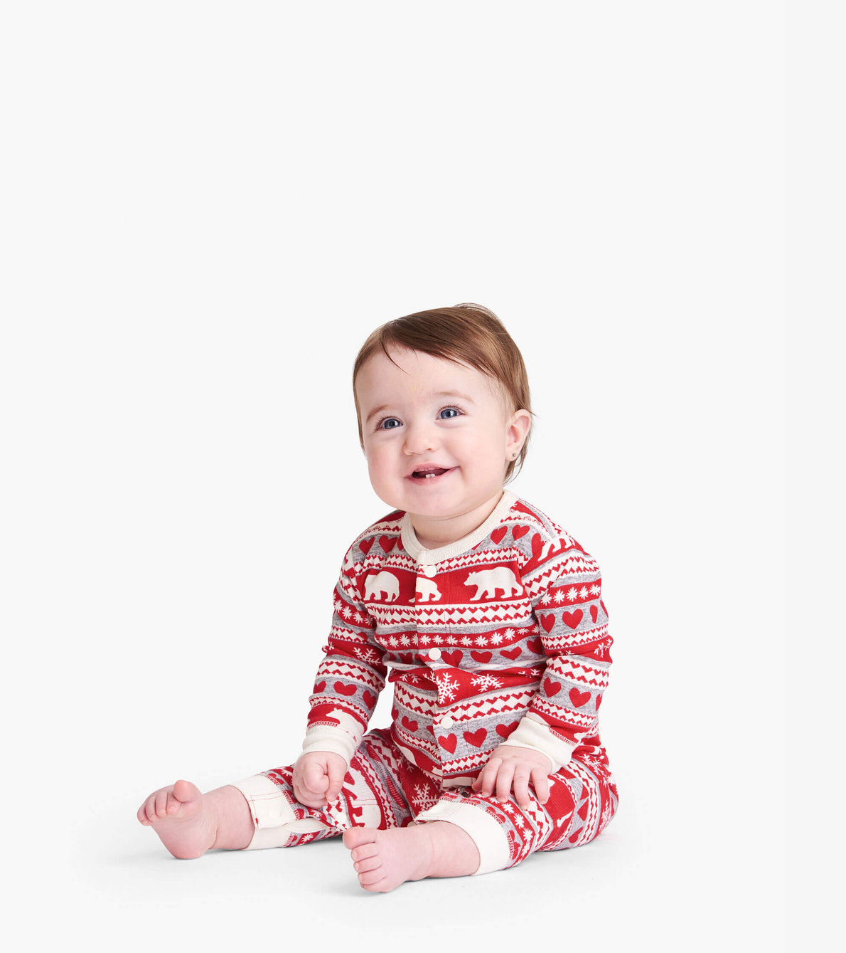 View larger image of Fair Isle Bear Baby Union Suit
